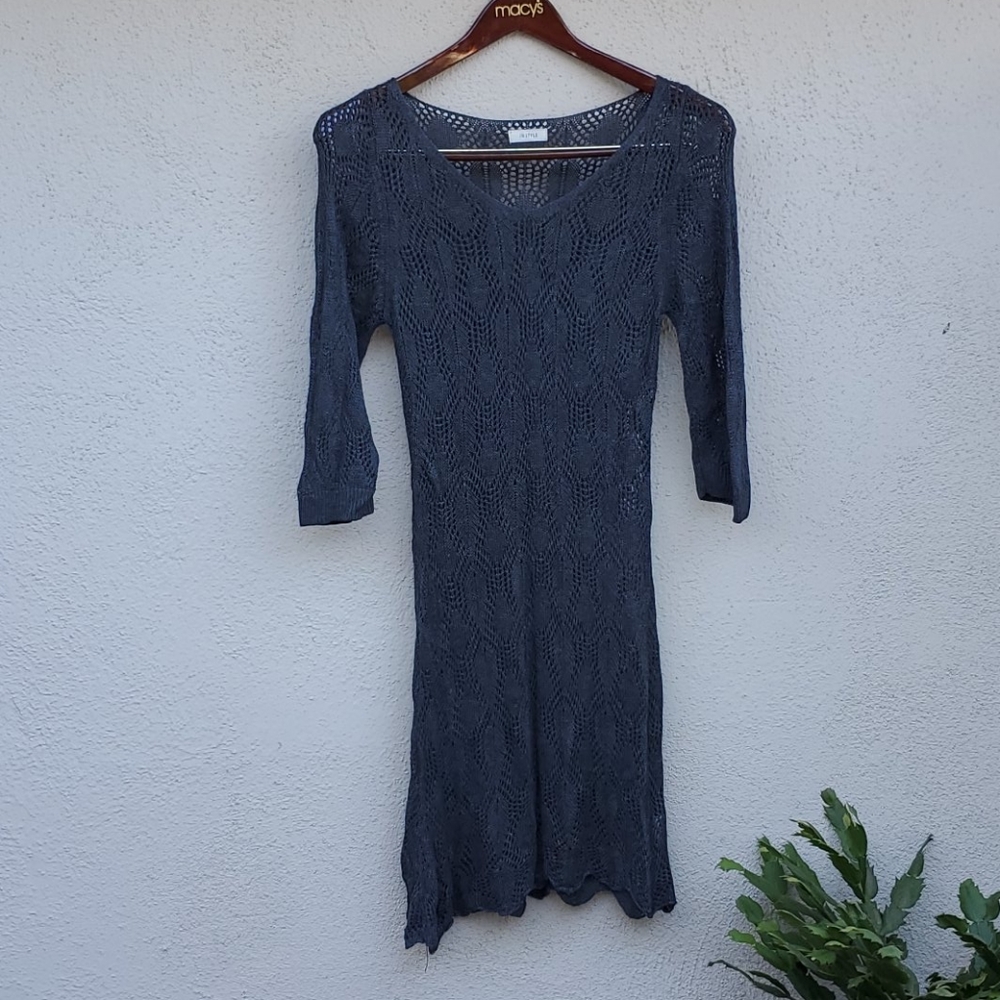 Crochet dress charcoal color